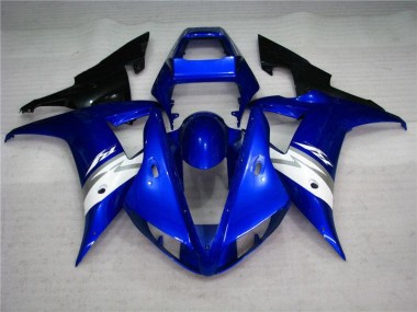 2002-2003 Blue White Yamaha YZF R1 Motorcycle Fairing Kits