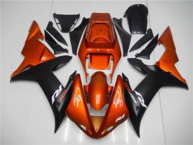 2002-2003 Orange Black Yamaha YZF R1 Bike Fairings