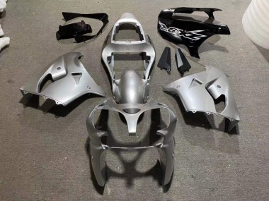 2002-2003 Silver Glossy Black Kawasaki ZX9R Motorcycle Fairing Kit