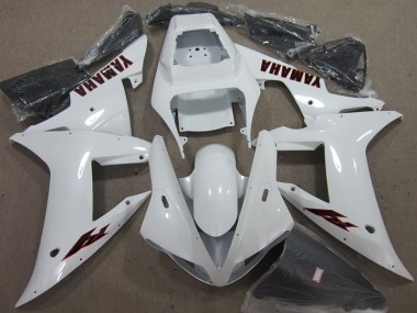 2002-2003 White Black Yamaha YZF R1 Motorcycle Fairing Kit