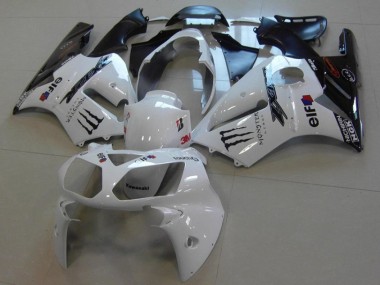 2002-2006 White Monster Kawasaki ZX12R Moto Fairings