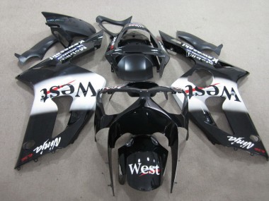 2003-2004 Black West Ninja 636 Kawasaki ZX6R Motorcycle Fairings