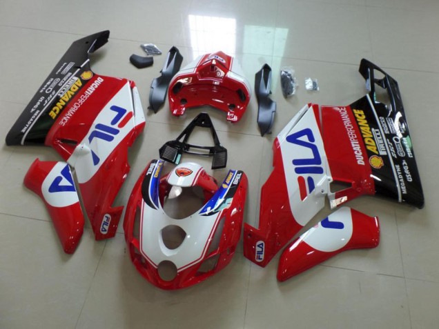 2003-2004 Red Fila Ducati 749 999 Bike Fairings 2003-2004 Red Fila Ducati 749 999 Bike Fairings