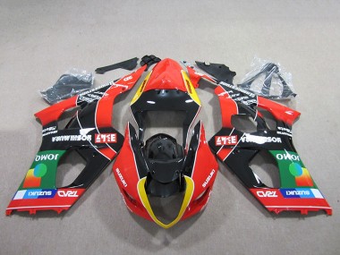 2003-2004 Red Green Black Suzuki GSXR1000 Bike Fairing