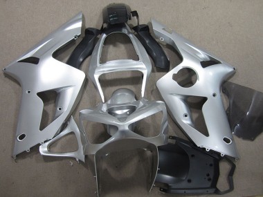 2003-2004 Silver Kawasaki ZX6R Motorcycle Fairings Kit