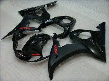 2003-2005 Black Yamaha YZF R6 Replacement Motorcycle Fairings