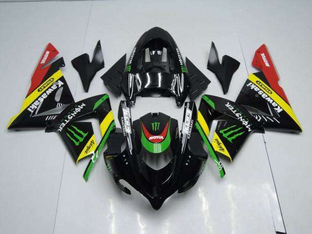 2003-2005 Black Yellow Monster Kawasaki ZX10R Replacement Motorcycle Fairings 2003-2005 Black Yellow Monster Kawasaki ZX10R Replacement Motorcycle Fairings