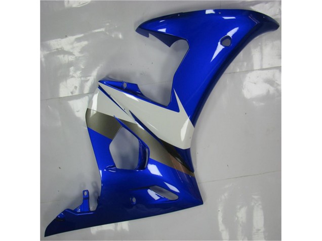 2003-2005 Blue White Yamaha YZF R6 Replacement Fairings 2003-2005 Blue White Yamaha YZF R6 Replacement Fairings