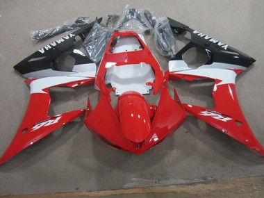 2003-2005 Red White Decal Yamaha YZF R6 Bike Fairings
