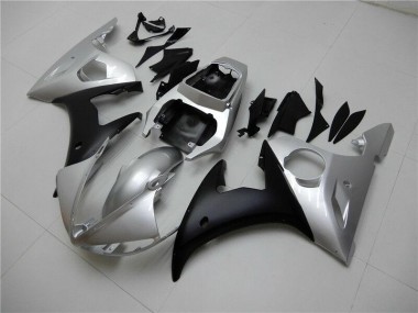 2003-2005 Silver Black Yamaha YZF R6 Motorcycle Fairings