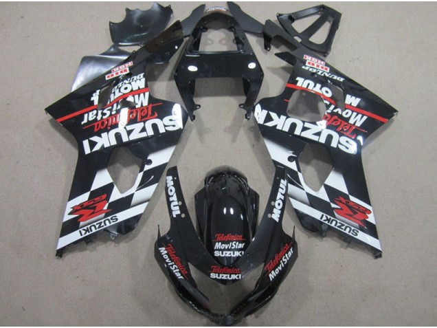 2004-2005 Black Red Telefumia Movistar Suzuki GSXR600 Motorbike Fairing 2004-2005 Black Red Telefumia Movistar Suzuki GSXR600 Motorbike Fairing