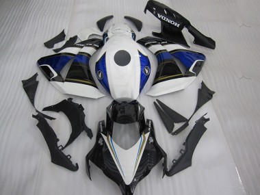2004-2005 Black White Blue Honda CBR1000RR Motorcycle Fairings Kit