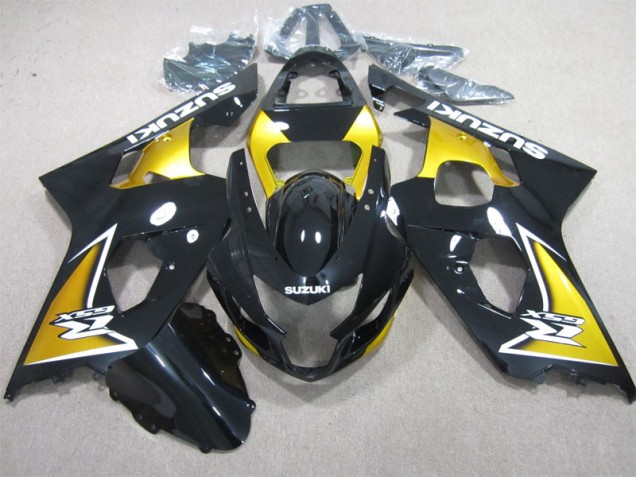 2004-2005 Black Yellow Suzuki GSXR600 Motorcycle Replacement Fairings 2004-2005 Black Yellow Suzuki GSXR600 Motorcycle Replacement Fairings