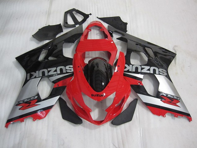 2004-2005 Red Black Silver Suzuki GSXR600 Motorcycle Fairings 2004-2005 Red Black Silver Suzuki GSXR600 Motorcycle Fairings