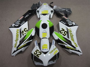 2004-2005 White Green Hannspree 52 Honda CBR1000RR Replacement Motorcycle Fairings