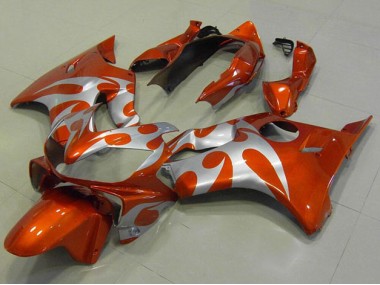 2004-2007 Orange Silver Honda CBR600 F4i Motor Bike Fairings