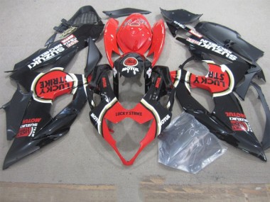 2005-2006 Black Lucky Strike Red Motul Suzuki GSXR1000 Motorbike Fairing