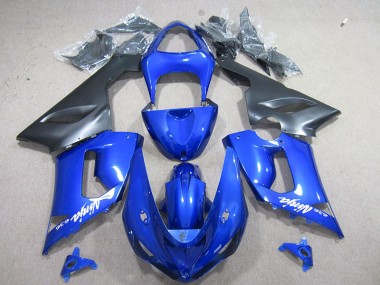 2005-2006 Blue White Ninja 636 Kawasaki ZX6R Motorcycle Fairings