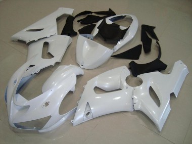2005-2006 Dark Pearl White Kawasaki ZX6R Motorbike Fairing