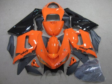 2005-2006 Orange Black Ninja Kawasaki ZX6R Motorcycle Fairings