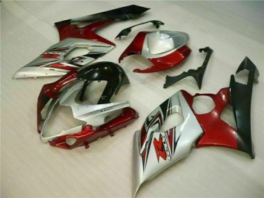 2005-2006 Red White Suzuki GSXR 1000 Bike Fairings