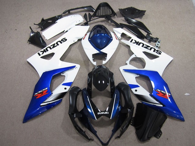 2005-2006 White Blue Suzuki GSXR1000 Motorcycle Fairings 2005-2006 White Blue Suzuki GSXR1000 Motorcycle Fairings