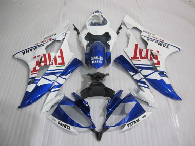 2006-2007 Blue White Fiat Yamaha YZF R6 Motorcycle Fairings