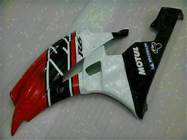 2006-2007 Red White Yamaha YZF R6 Motorcycle Fairings 2006-2007 Red White Yamaha YZF R6 Motorcycle Fairings