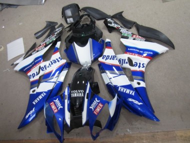 2006-2007 White Blue Sterilgarda Volvo Yamaha YZF R6 Motorcycle Fairings
