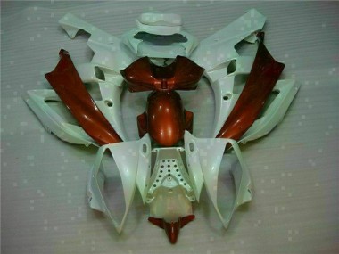 2006-2007 White Brown Yamaha YZF R6 Motorcycle Fairings