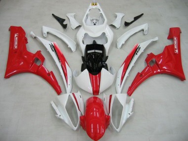 2006-2007 White Red Michelin Yamaha YZF R6 Motorcycle Fairings