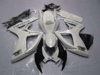 2006-2007 White Suzuki GSXR600 Motorcycle Bodywork