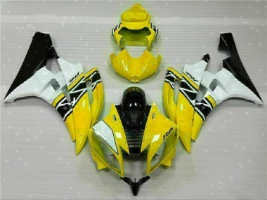 2006-2007 Yellow White Black Yamaha YZF R6 Motorcycle Fairings