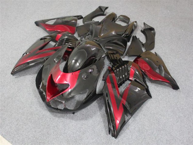 2006-2011 Black Red Kawasaki ZX14R ZZR1400 Bike Fairings 2006-2011 Black Red Kawasaki ZX14R ZZR1400 Bike Fairings