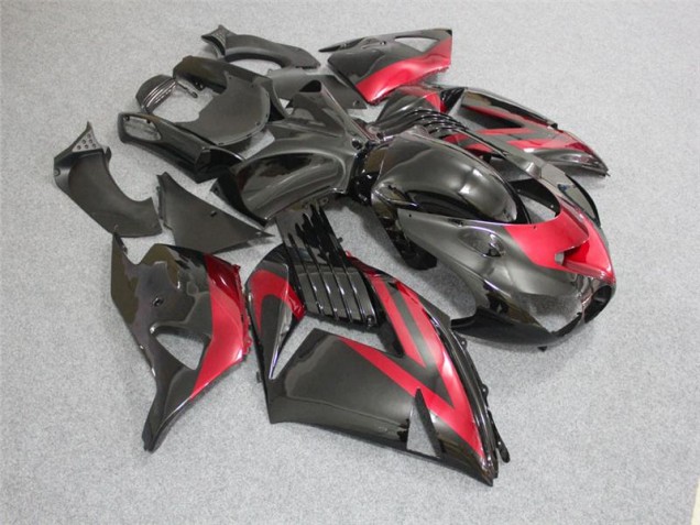 2006-2011 Black Red Kawasaki ZX14R ZZR1400 Bike Fairings 2006-2011 Black Red Kawasaki ZX14R ZZR1400 Bike Fairings