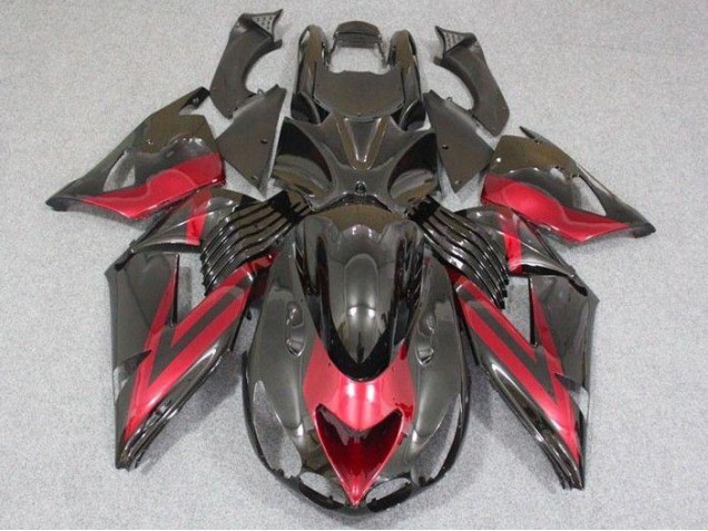 2006-2011 Black Red Kawasaki ZX14R ZZR1400 Bike Fairings 2006-2011 Black Red Kawasaki ZX14R ZZR1400 Bike Fairings