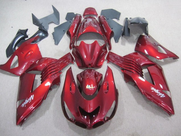 2006-2011 Red White Ninja Decal Kawasaki ZX14R ZZR1400 Bike Fairings 2006-2011 Red White Ninja Decal Kawasaki ZX14R ZZR1400 Bike Fairings