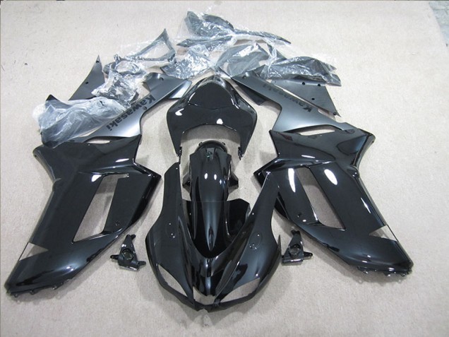 2007-2008 Black Silver Kawasaki ZX6R Motorcycle Fairings 2007-2008 Black Silver Kawasaki ZX6R Motorcycle Fairings