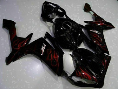 2007-2008 Black Yamaha YZF R1 Motorcycle Fairings