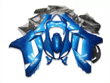 2007-2008 Blue Kawasaki ZX6R Bike Fairing Kit