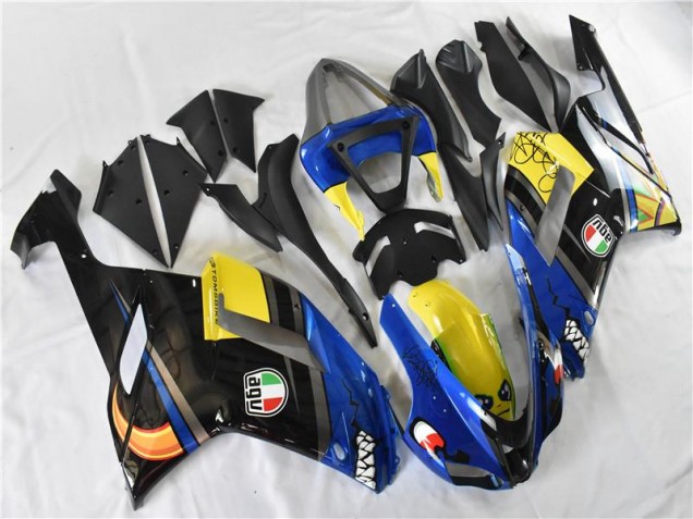 2007-2008 Blue Shark Kawasaki ZX6R Replacement Motorcycle Fairings 2007-2008 Blue Shark Kawasaki ZX6R Replacement Motorcycle Fairings