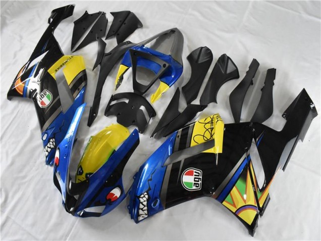 2007-2008 Blue Shark Kawasaki ZX6R Replacement Motorcycle Fairings 2007-2008 Blue Shark Kawasaki ZX6R Replacement Motorcycle Fairings