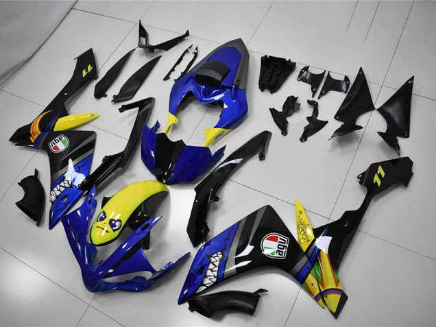 2007-2008 Blue Shark Yamaha YZF R1 Motorcycle Fairing Kit 2007-2008 Blue Shark Yamaha YZF R1 Motorcycle Fairing Kit