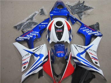 2007-2008 Blue White Red HRC Honda CBR600RR Motorcycle Fairing