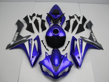 2007-2008 Blue White Yamaha YZF R1 Bike Fairing Kit