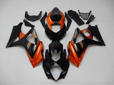 2007-2008 Orange Black Suzuki GSXR 1000 K7 Motor Fairings