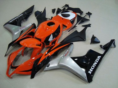2007-2008 Orange Silver Black Honda CBR600RR Motorcycle Fairings