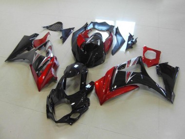 2007-2008 Red Black No Sticker Suzuki GSXR 1000 K7 Motorbike Fairings