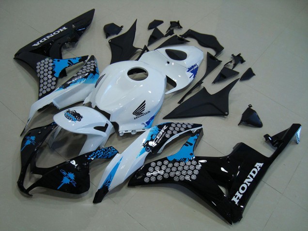 2007-2008 White Black Blue Honda CBR600RR Bike Fairing 2007-2008 White Black Blue Honda CBR600RR Bike Fairing
