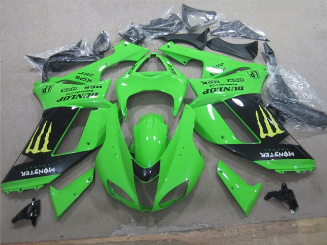 2007-2008 White Blue Ninja Kawasaki ZX6R Motorcycle Fairing 2007-2008 White Blue Ninja Kawasaki ZX6R Motorcycle Fairing